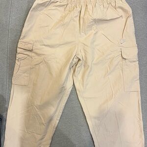 Nike Light Beige Elastic Waist Pants